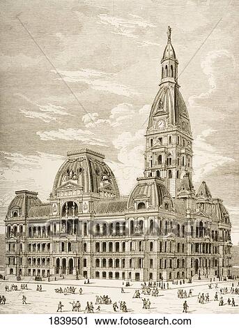 City Hall, Chicago, Illinois In 1870S. From American Pictures Drawn With Pen And Pencil By Rev Samuel Manning Circa 1880 View Large Photo Image Stock Image - City Hall, Chicago, Illinois In 1870S. From American Pictures Drawn With Pen And Pencil By Rev Samuel Manning Circa 1880. Fotosearch