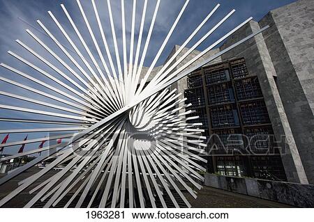Stock Image - City Hall, Designed By Arne Jacobsen, Mainz, Germany. Fotosearch