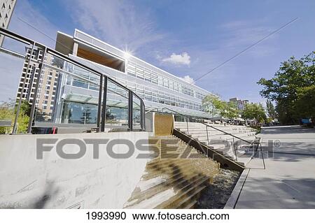 Stock Image - City Library, North Vancouver, British Columbia, Canada. Fotosearch