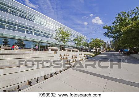 Stock Image - City Library, North Vancouver, British Columbia, Canada. Fotosearch