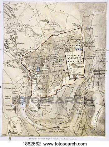 City Map Of Jerusalem In The 1890? S From The Citizen's Atlas Of The World Published London Circa 1899 View Large Photo Image Stock Image - City Map Of Jerusalem In The 1890? S From The Citizen's Atlas Of The World Published London Circa 1899. Fotosearch
