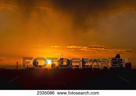 City Of London Skyline With Setting Sun; London, England, Uk View Large Photo Image Stock Photograph - City Of London Skyline With Setting Sun; London, England, Uk. Fotosearch