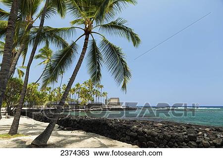 Stock Image - City of Refuge; Big Island, Hawaii, United States of America. Fotosearch