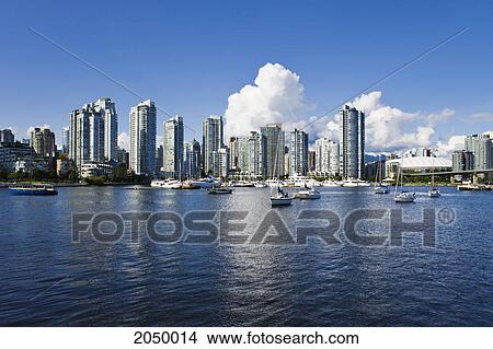 City Skyline And False Creek Harbour, Vancouver, British Columbia View Large Photo Image Picture - City Skyline And False Creek Harbour, Vancouver, British Columbia. Fotosearch