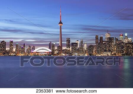 City Skyline At Night; Toronto, Ontario, Canada View Large Photo Image Stock Image - City Skyline At Night; Toronto, Ontario, Canada. Fotosearch