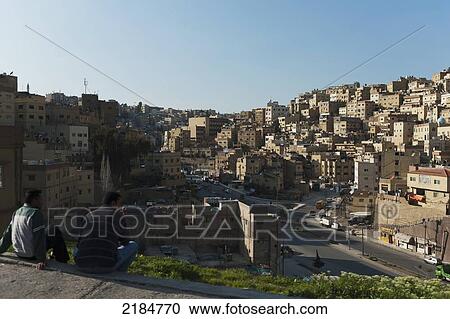 Stock Image - City View Of Amman, Jordan, Middle East. Fotosearch