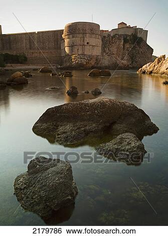 City Walls And Harbour Of Dubrovnik, Croatia View Large Photo Image Stock Photograph - City Walls And Harbour Of Dubrovnik, Croatia. Fotosearch
