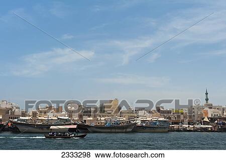 Cityscape And Waterfront; Dubai, United Arab Emirates View Large Photo Image Stock Photo - Cityscape And Waterfront; Dubai, United Arab Emirates. Fotosearch
