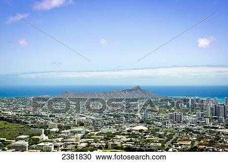 Cityscape of Honolulu and Diamond Head; Honolulu, Ohau, Hawaii, United States of America View Large Photo Image Stock Image - Cityscape of Honolulu and Diamond Head; Honolulu, Ohau, Hawaii, United States of America. Fotosearch