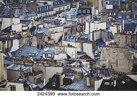 Cityscape of residential buildings; Paris, France View Large Photo Image Stock Photo - Cityscape of residential buildings; Paris, France. Fotosearch