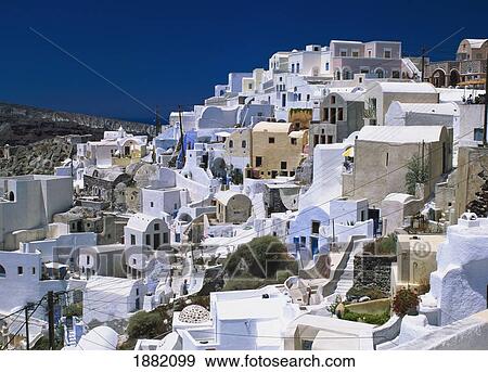 Cityscape On Hillside, Elevated View View Large Photo Image Stock Photo - Cityscape On Hillside, Elevated View. Fotosearch