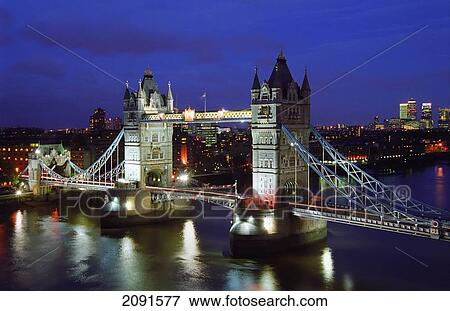 Cityscape, Tower Bridge And Skyline, London, Night, England. View Large Photo Image Stock Photo - Cityscape, Tower Bridge And Skyline, London, Night, England.. Fotosearch
