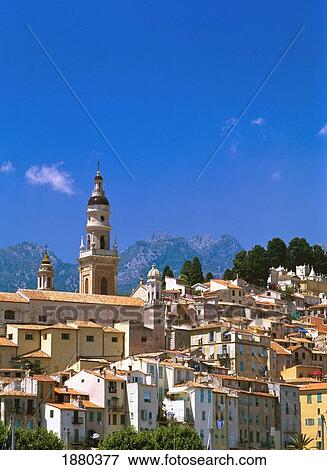 Cityscape With Church Bell Tower View Large Photo Image Stock Photo - Cityscape With Church Bell Tower. Fotosearch