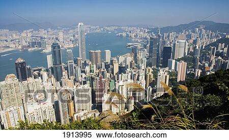 Stock Photography - Cityscape With Harbour. Fotosearch
