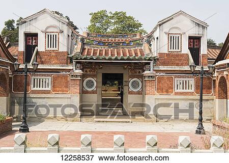 Stock Photo - Classic Taiwanese architecture in the Folk culture village; Kinmen Island, Taiwan. Fotosearch