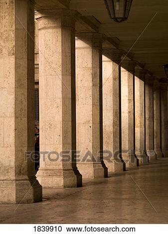 Stock Image - Classical Colonnade; Rome, Italy. Fotosearch