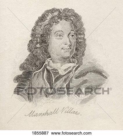 Stock Photo - Claude Louis Hector De Villars, Prince De Martigues, Marquis, Duc De Villars, Vicomte De Melun, 1653 ÃƒÂ¢Ã¢â€šÂ¬Ã¢â‚¬Å“ 1734. Great General Of Louis Xiv Of France. From The Book Crabbs Historical Dictionary Published 1825. Fotosearch