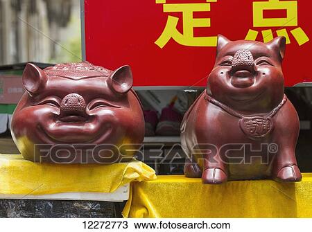 Clay pigs, Suzhou, Jiangsu, China View Large Photo Image Stock Image - Clay pigs, Suzhou, Jiangsu, China. Fotosearch