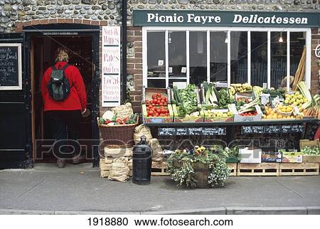 Stock Image - Cley Next To The Sea, Shopfront. Fotosearch