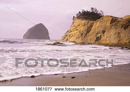 Stock Photo - Cliff Along Shoreline. Fotosearch