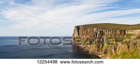 Cliff along the coastline; Orkney, Scotland View Large Photo Image Stock Photo - Cliff along the coastline; Orkney, Scotland. Fotosearch
