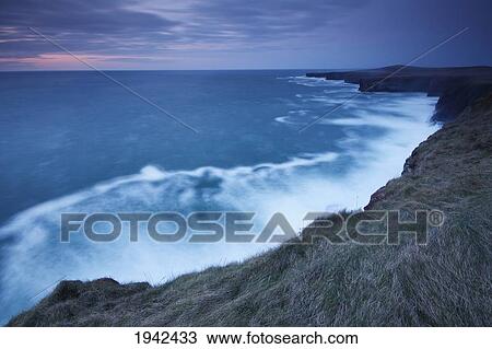 Stock Image - Cliffs And Coastline Of Loop Head; County Clare Ireland. Fotosearch