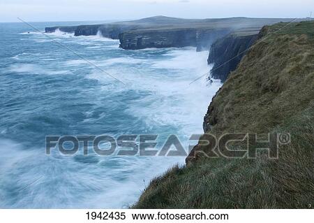 Stock Photography - Cliffs And Coastline Of Loop Head; County Clare Ireland. Fotosearch