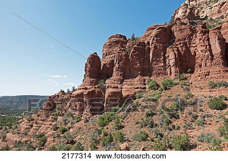 Cliffs Of Red Sandstone; Sedona Arizona United States Of America View Large Photo Image Picture - Cliffs Of Red Sandstone; Sedona Arizona United States Of America. Fotosearch