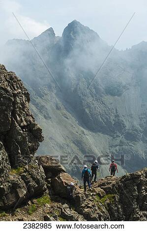 Climbers on the Black Cuillin ridge; Isle of Skye, Scotland View Large Photo Image Stock Photography - Climbers on the Black Cuillin ridge; Isle of Skye, Scotland. Fotosearch