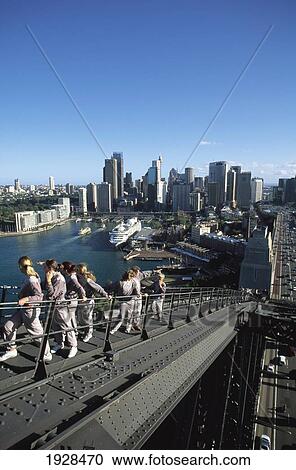 Stock Image - Climbing Sydney Harbour Bridge. Fotosearch