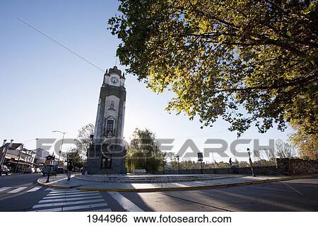 Stock Photograph - Clock tower, Alta Gracia, Provincia de Cordoba, Argentina. Fotosearch
