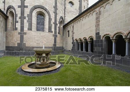 Stock Photography - Cloister of Maria Laach Abbey, Germany. Fotosearch