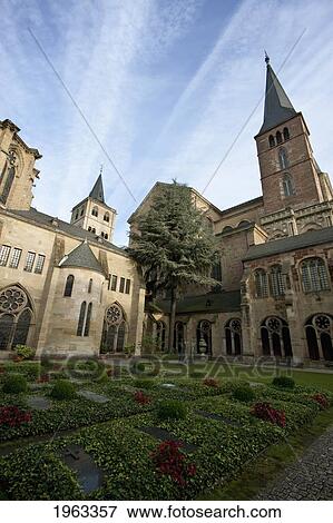 Cloister Of St. Peter's Cathedral, Trier, Rhineland-Palatinate, Germany View Large Photo Image Stock Photo - Cloister Of St. Peter's Cathedral, Trier, Rhineland-Palatinate, Germany. Fotosearch