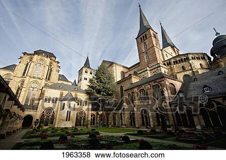 Stock Photo - Cloister Of St. Peter's Cathedral, Trier, Rhineland-Palatinate, Germany. Fotosearch