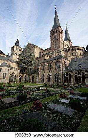Cloister Of St. Peter's Cathedral, Trier, Rhineland-Palatinate, Germany View Large Photo Image Stock Photo - Cloister Of St. Peter's Cathedral, Trier, Rhineland-Palatinate, Germany. Fotosearch