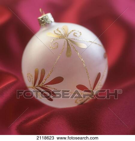 Stock Image - Close-Up Detail Of A Christmas Ball Ornament. Fotosearch