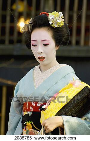 Close Up Of A Geisha; Kyoto, Japan View Large Photo Image Stock Photography - Close Up Of A Geisha; Kyoto, Japan. Fotosearch