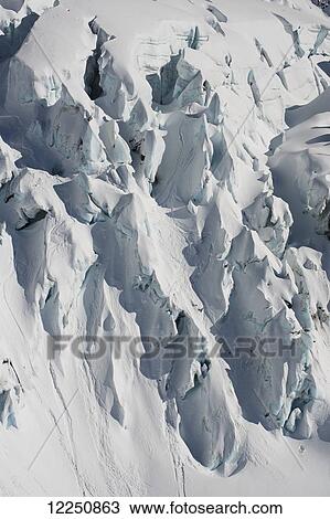 Stock Image - Close up of a glacier; New Zealand. Fotosearch