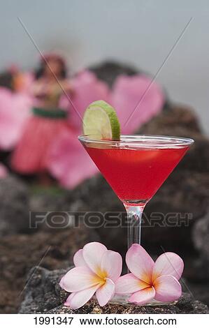 Stock Photo - Close-Up Of A Refreshing Tropical Cocktail. Fotosearch