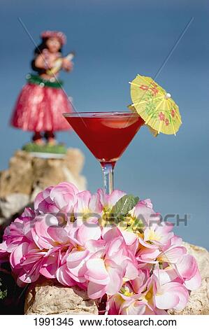 Stock Photography - Close-Up Of A Refreshing Tropical Cocktail. Fotosearch