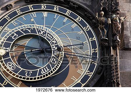 Close-Up Of An Astronomical Clock Representing Death In Old Town Hall, Prague, Czech Republic View Large Photo Image Stock Photograph - Close-Up Of An Astronomical Clock Representing Death In Old Town Hall, Prague, Czech Republic. Fotosearch