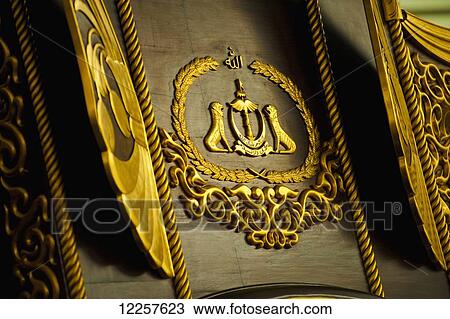 Close up of emblem in Royal Regalia Museum; Bandar Seri Begawan, Brunei View Large Photo Image Stock Image - Close up of emblem in Royal Regalia Museum; Bandar Seri Begawan, Brunei. Fotosearch