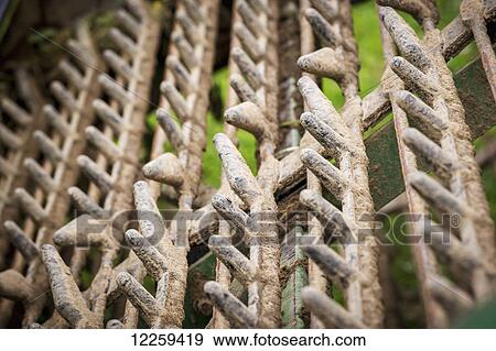 Stock Photo - Close up of farm equipment on a cucumber farm, near Federalsburg; Maryland, United States of America. Fotosearch