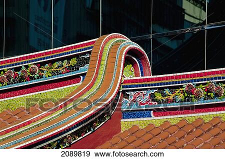 Close-Up Of Floral Pattern In Longshan Temple At Taipei, Taiwan, Asia View Large Photo Image Stock Photo - Close-Up Of Floral Pattern In Longshan Temple At Taipei, Taiwan, Asia. Fotosearch