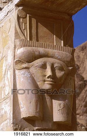 Close Up Of Hathor Headed Column At Mortuary Temple Of Hatshepsut View Large Photo Image Stock Image - Close Up Of Hathor Headed Column At Mortuary Temple Of Hatshepsut. Fotosearch
