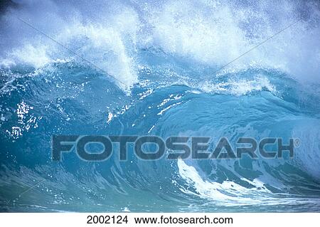 Close-Up Of Large Crashing Aqua Wave, Whitewash And Spray At Lip View Large Photo Image Picture - Close-Up Of Large Crashing Aqua Wave, Whitewash And Spray At Lip. Fotosearch