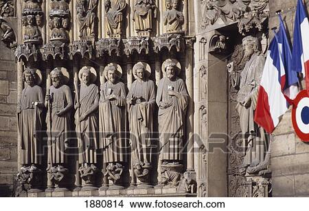 Picture - Close Up Of Notre Dame Cathedral. Fotosearch