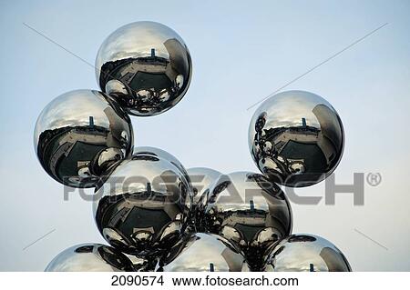 Picture - Close-Up Of Tall Tree Sculpture In Front Of Guggenheim Museum, Bilbao, Basque Country, Spain. Fotosearch