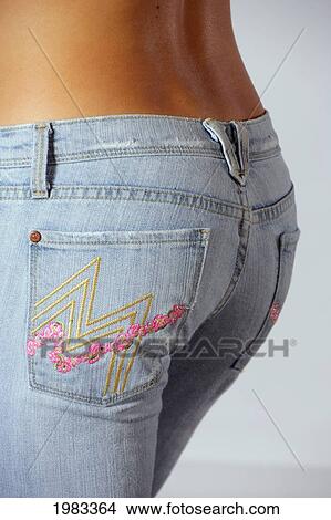 Close-Up Of Womans Backside, Wearing Jeans. View Large Photo Image Picture - Close-Up Of Womans Backside, Wearing Jeans.. Fotosearch