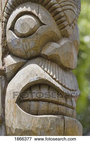 Close-Up Of Wood-Carved Island Idol Kauai; Hawaii, Usa View Large Photo Image Stock Photo - Close-Up Of Wood-Carved Island Idol Kauai; Hawaii, Usa. Fotosearch